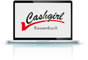 Cashgirl-Logo auf einem Bildschirm